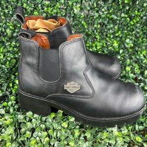 HARLEY-DAVIDSON MADERA ANKLE CHUNKY BOOTS SIZE 7.5